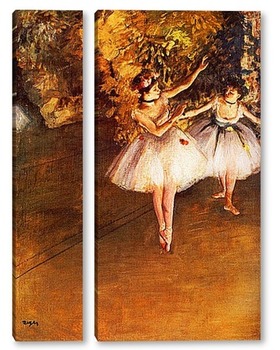 Модульная картина Две танцовщицы на сцене