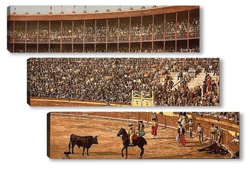 Модульная картина Бой быков, Барселона, Испания, 1890-1900 