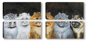 Модульная картина Пять кошек