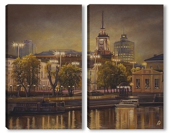  Вечерний Екатеринбург, вид на дом Севастьянова