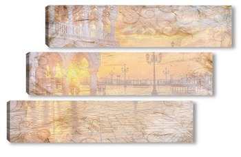 Модульная картина  Восход солнца в Венеции