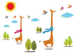    Жирафики на прогулке